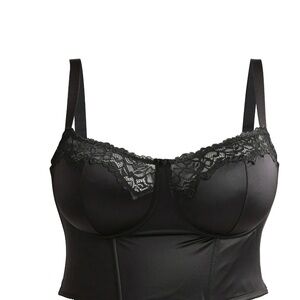 Parade Satin Lace Bustier Bra Size M